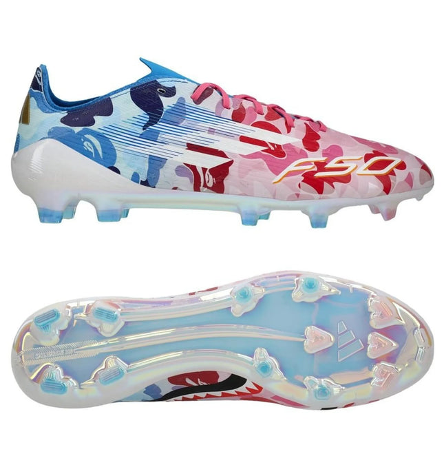 adidas F50 Elite FG BAPE - Roze/Blauw/Wit LIMITED EDITION