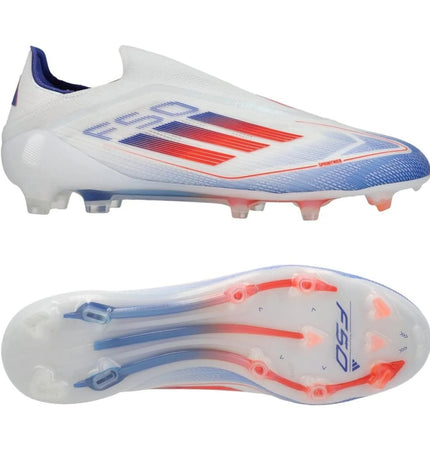 Adidas F50 Elite Laceless FG Advancement - Wit/Rood/Blauw