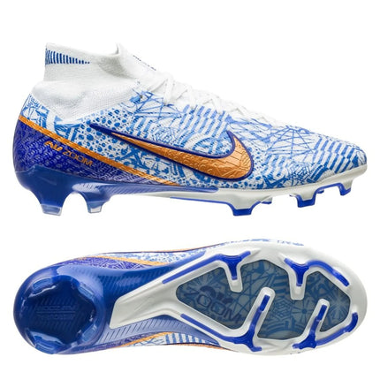 Nike Air Zoom Mercurial Superfly Elite 9 FG CR7 Personal Edition - Wit/Koper/Blauw
