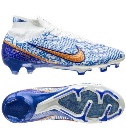 Nike Air Zoom Mercurial Superfly Elite 9 FG CR7 Personal Edition - Wit/Koper/Blauw