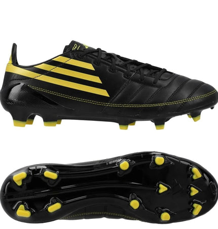 Adidas F50 Elite Adizero 2010 FG Leer Remake - Zwart/Geel