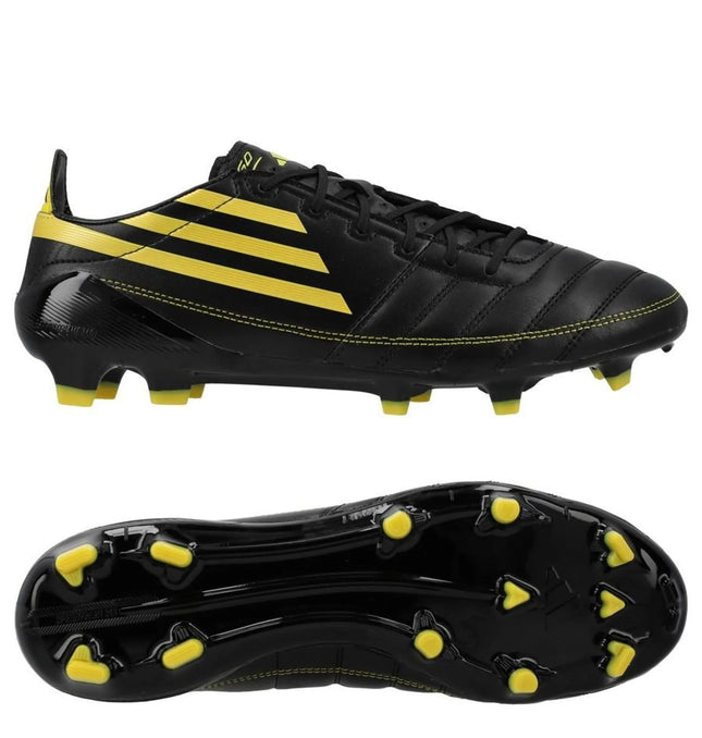 Adidas F50 Elite Adizero 2010 FG Leer Remake - Zwart/Geel