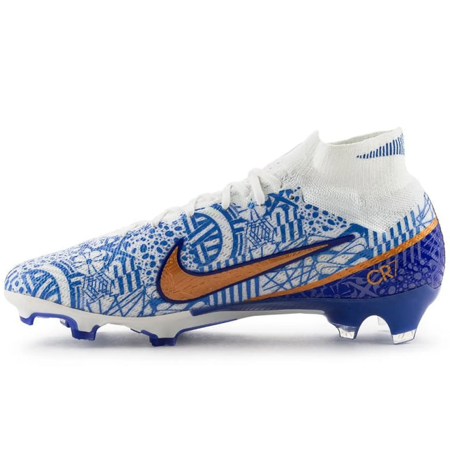Nike Air Zoom Mercurial Superfly Elite 9 FG CR7 Personal Edition - Wit/Koper/Blauw