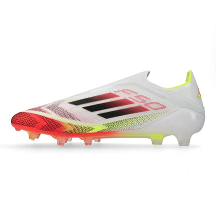 Adidas F50 Elite Laceless FG Pure Victory - Wit/Zwart/Geel