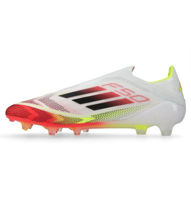 Adidas F50 Elite Laceless FG Pure Victory - Wit/Zwart/Geel