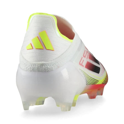 Adidas F50 Elite Laceless FG Pure Victory - Wit/Zwart/Geel