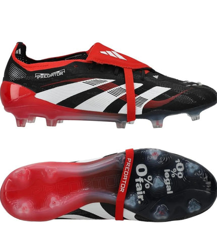 Adidas Predator Elite Fold-over Tongue FG Moments - Zwart/Wit/Rood LIMITED EDITION