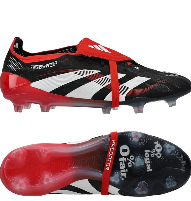 Adidas Predator Elite Fold-over Tongue FG Moments - Zwart/Wit/Rood LIMITED EDITION