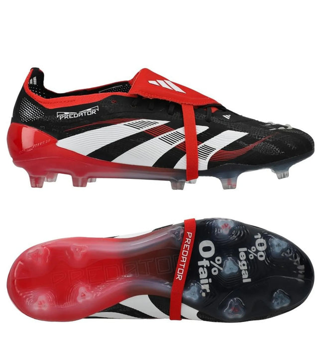 Adidas Predator Elite Fold-over Tongue FG Moments - Zwart/Wit/Rood LIMITED EDITION