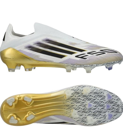 Adidas F50 Elite Laceless FG Road to Glory – Wit / Zwart / Goud