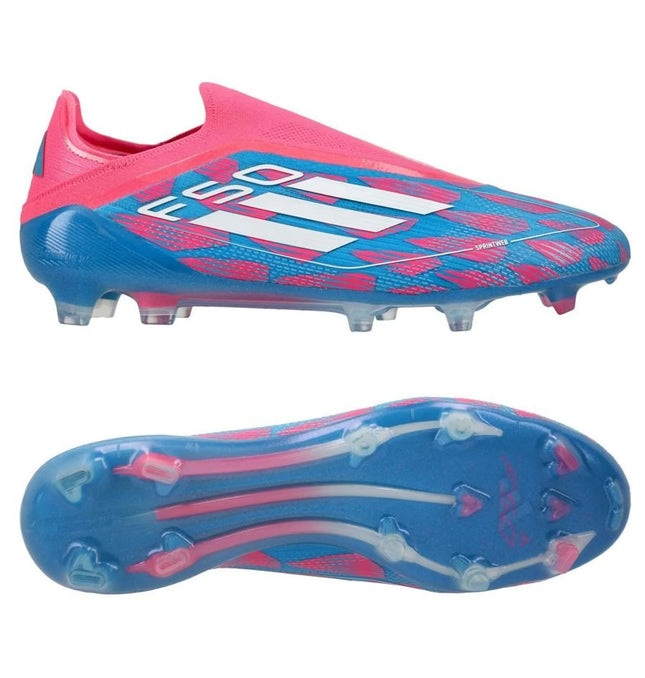 Adidas F50 Elite Laceless FG Reemergence - Blauw/Wit/Roze