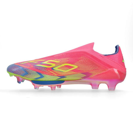 Adidas F50 + Laceless FG Mystic Victory - Lucid Pink/Lucid Lemon/Blue Fusion