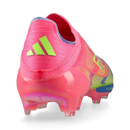 Adidas F50 + Laceless FG Mystic Victory - Lucid Pink/Lucid Lemon/Blue Fusion