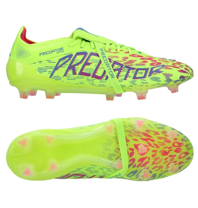 Adidas Predator Elite Fold-over Tongue FG Mystic Victory - Lucid Lemon/Lucid Pink/Blue Fusion