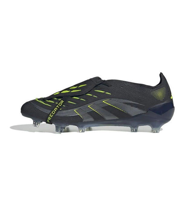 adidas Predator Elite Fold-over Tongue FG Electric Stealth - Zwart/Grijs/Lucid Lemon PRE-ORDER